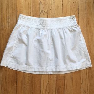 Abercrombie & Fitch White Cotton A-Line Skirt